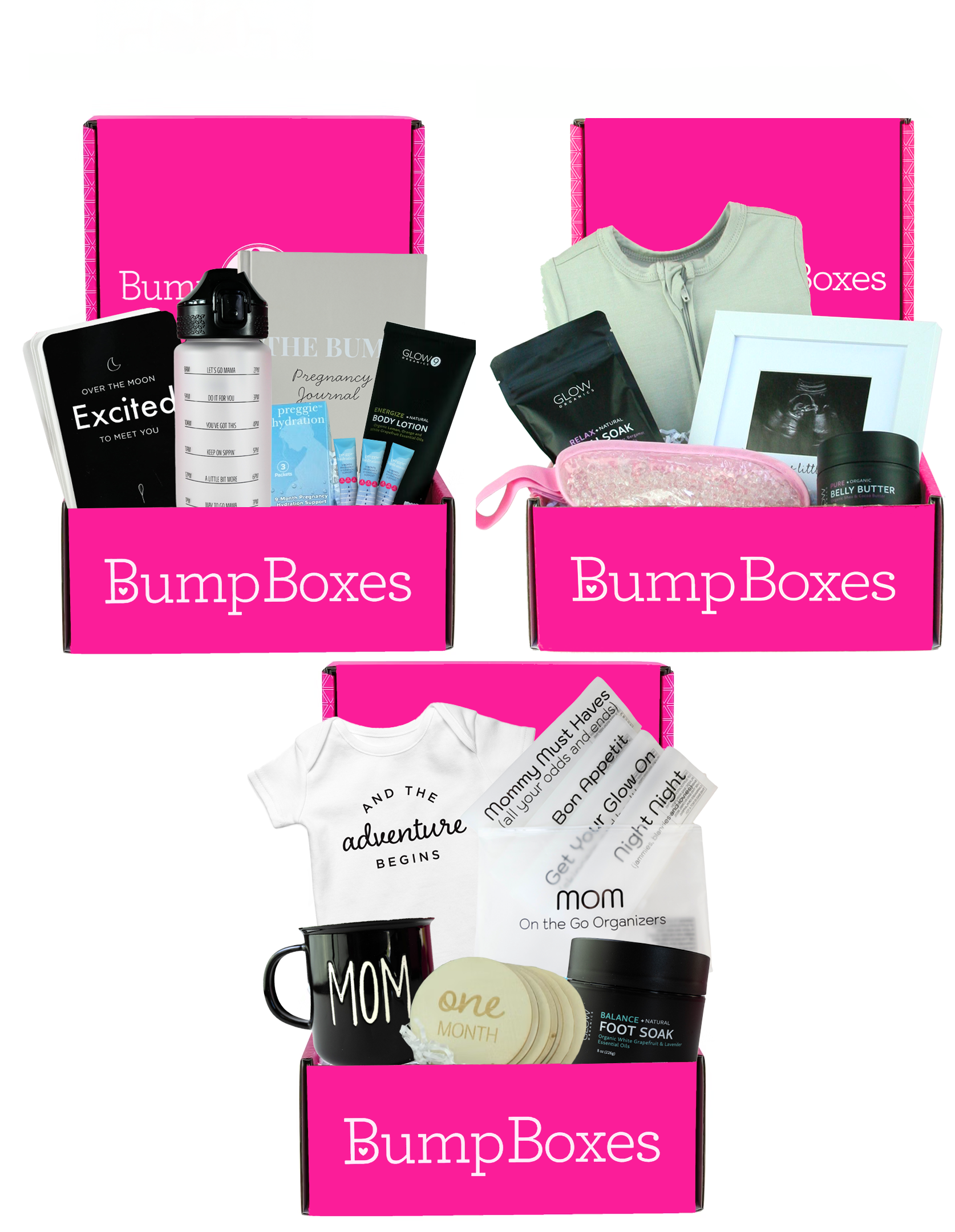 Bump Boxes Trimester Bundle: Pregnancy Gift Box for 1st, 2nd